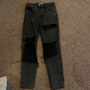 black adika jeans